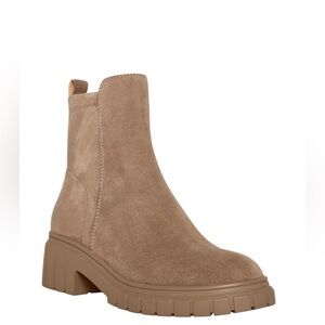 NEW Blondo Prestly Suede Leather Waterproof Bootie Dark Taupe